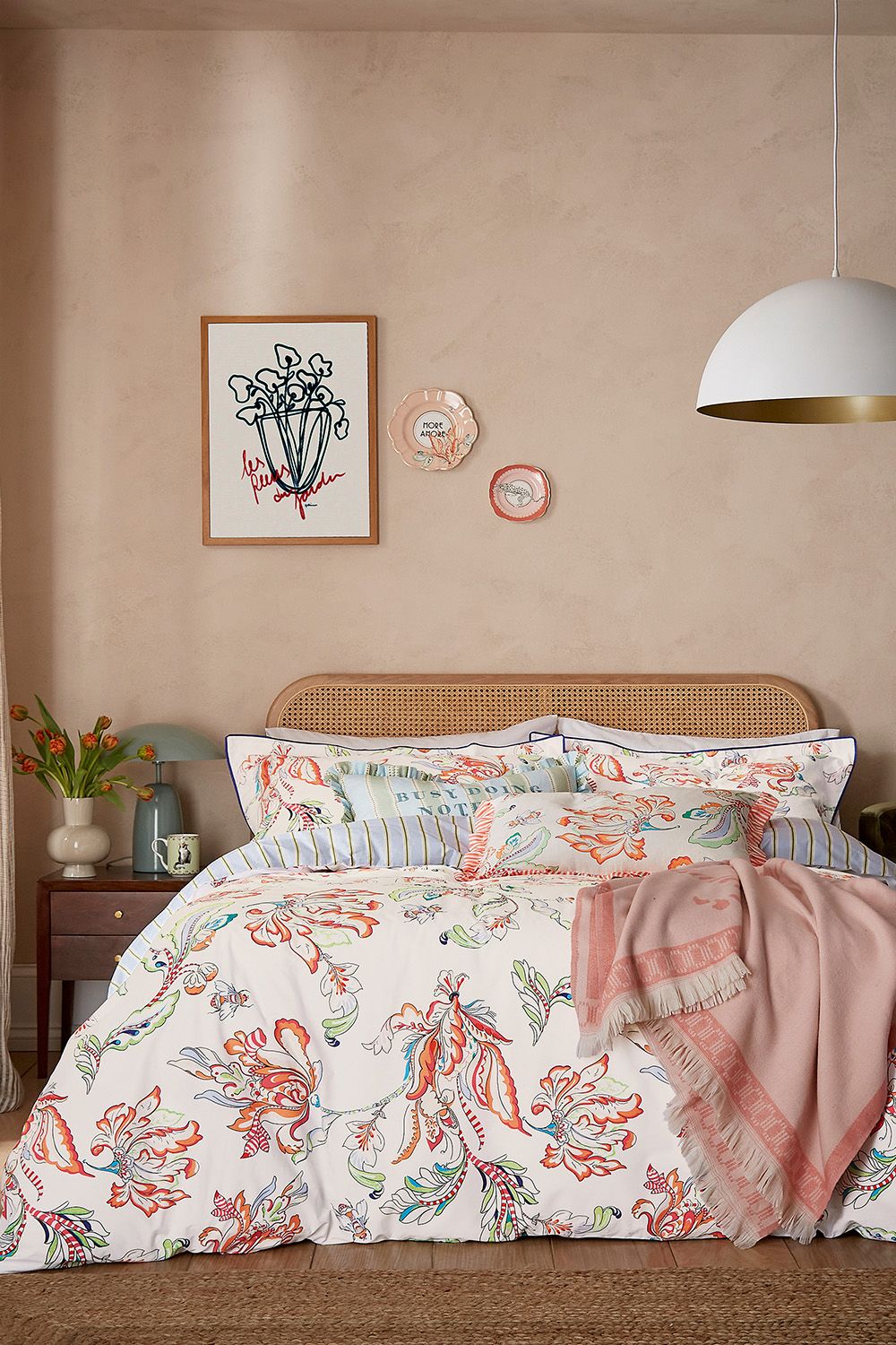 YVONNE ELLEN 'Signature Floral' Cotton Cover Set
