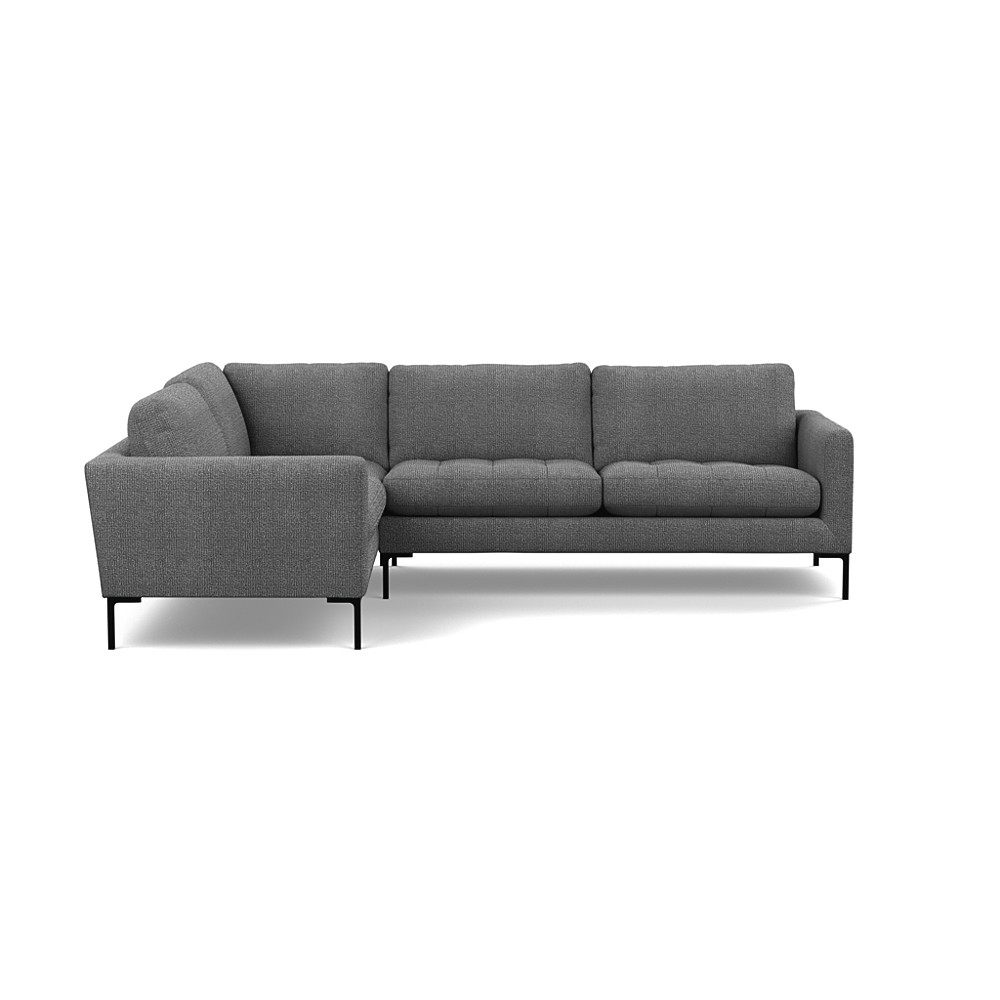 Heal's Eton Left Hand Facing Corner Sofa Tejo Recycled Noir Black Feet