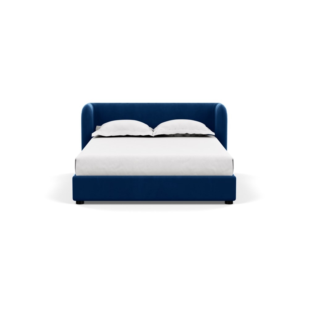 Heal's Group Bed Double Velvet Petrol