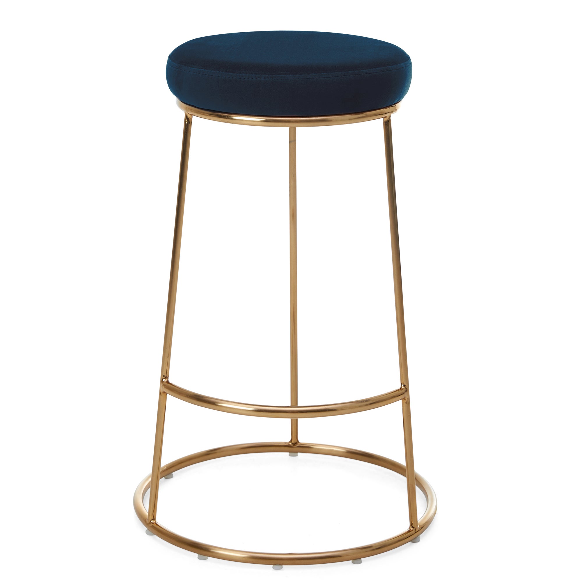 Zeta Velvet Bar Stool Midnight (Blue)