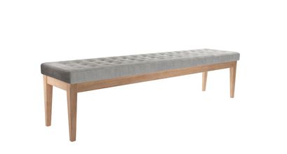 Buttons Bench in Squirrel Cotton Matt Velvet - sofa.com