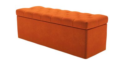Valentin Blanket Box in Paprika Smart Velvet - sofa.com