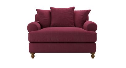 Teddy Loveseat Sofabed in Boysenberry Brushed Linen Cotton - sofa.com