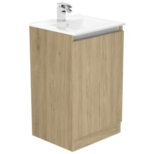 Newland Natural Oak Basin Floorstanding Unit - 500mm