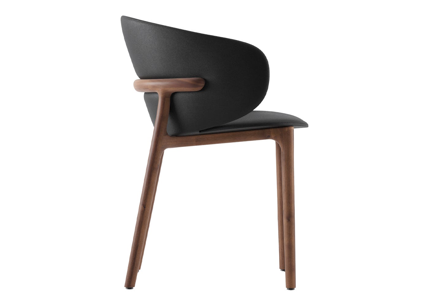 Artisan Mela Dining Chair in Walnut and Zenith Leather 9024