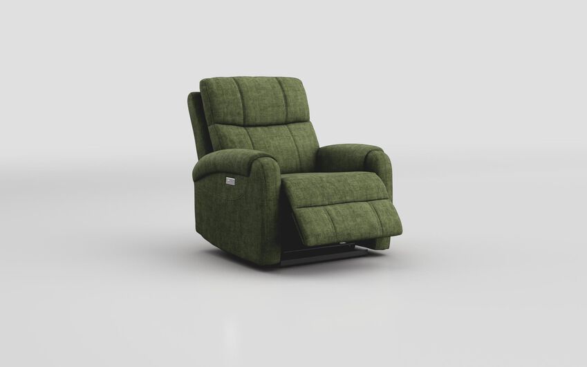 Green Fabric Calisese Power Recliner Chair