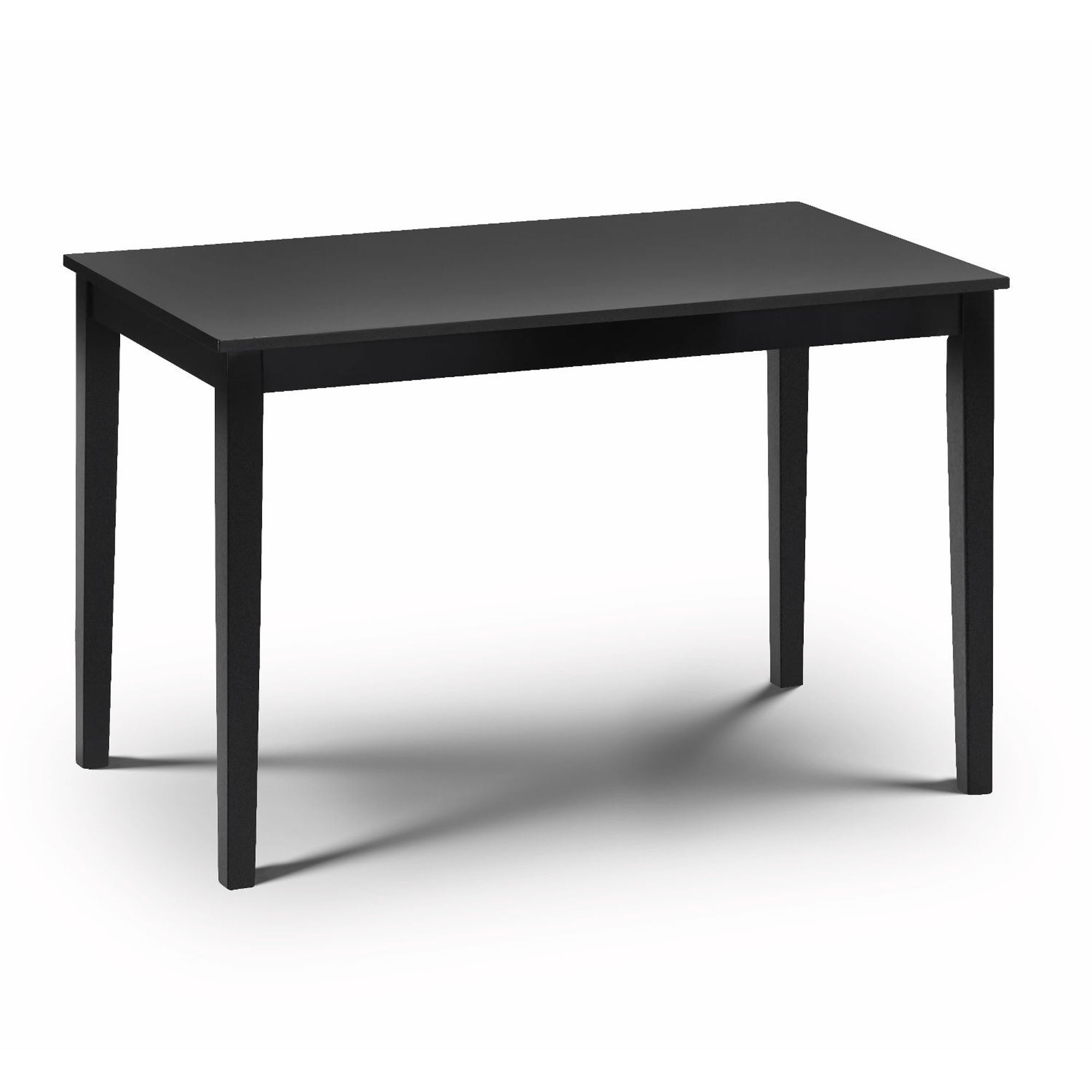 Hudson 4 Seater Rectangular Dining Table, Black