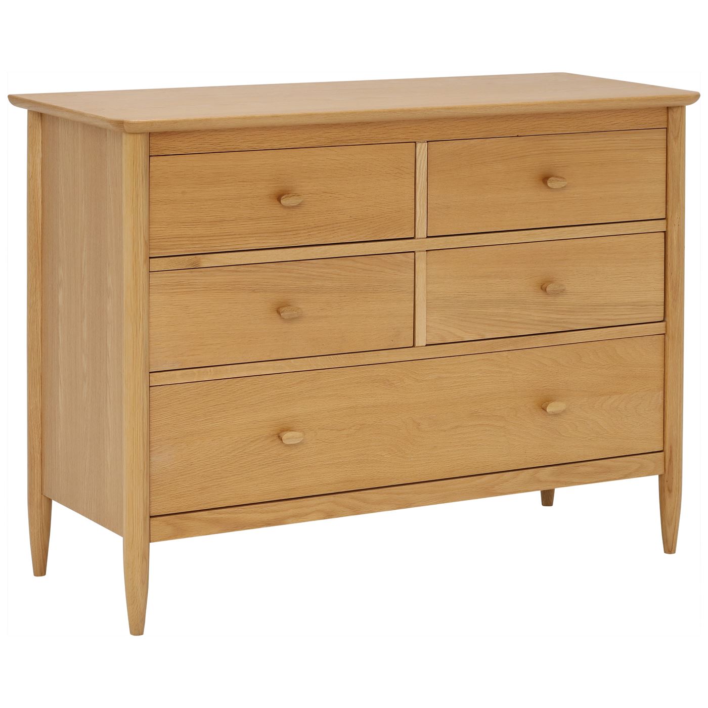 Ercol Teramo 5 Drawer Wide Chest, Oak