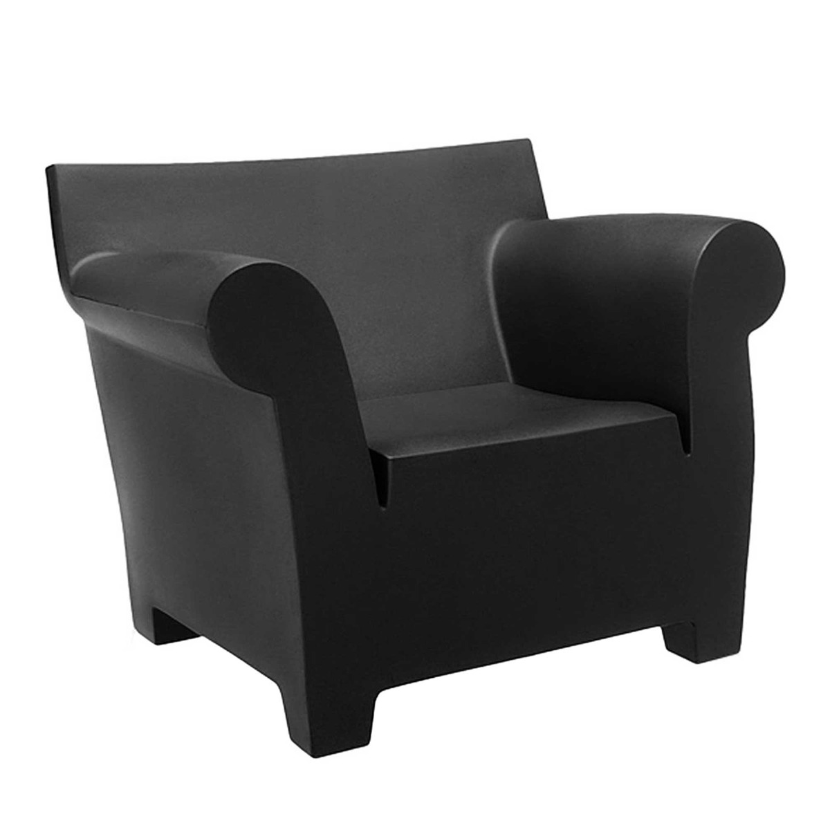 Kartell Bubble Armchair - black - polyethylene - Plain - W105 x D77 x H80cm - Barker & Stonehouse