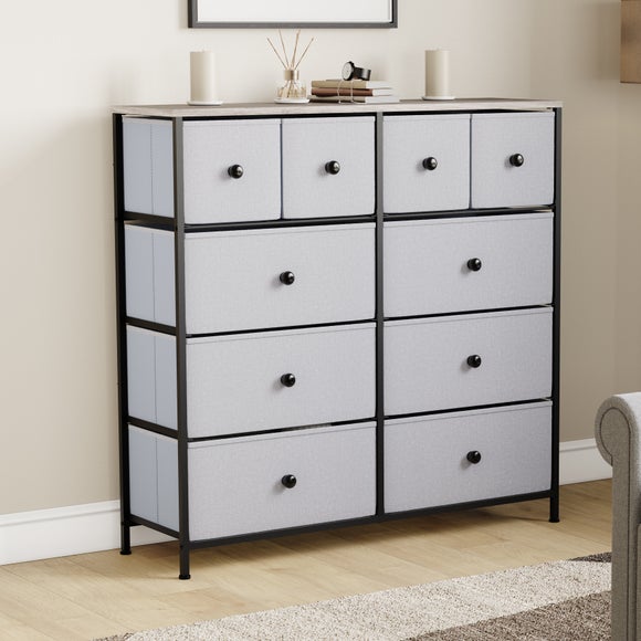 Maye 10 Drawer Fabric Chest
