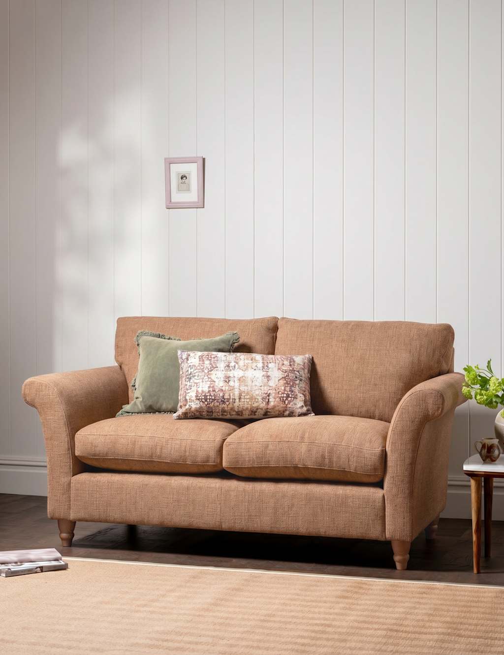 BARKER AND STONEHOUSE Amelie Fabric Medium 2 Seater Sofa Camel