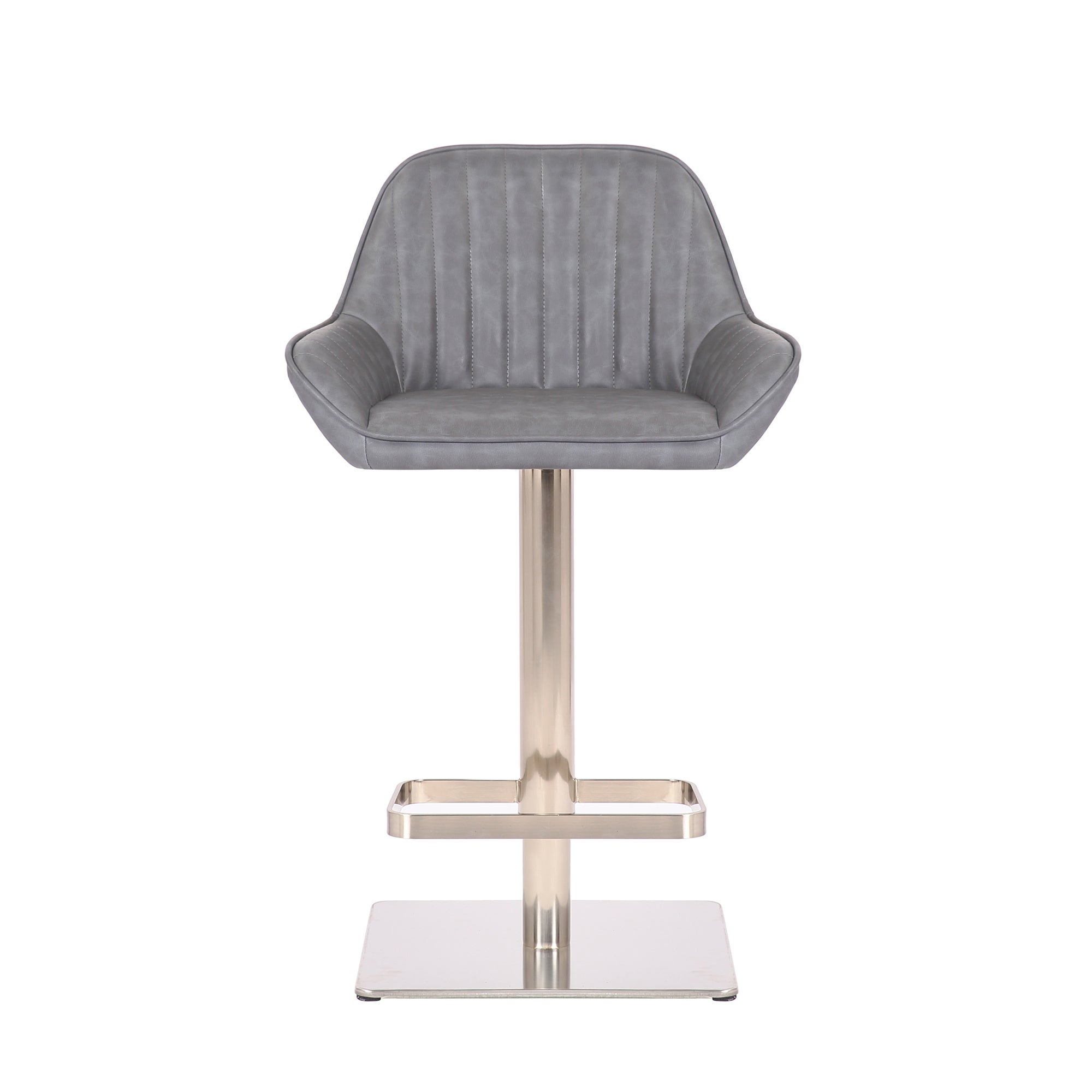 Sterling Grey Distressed PU Bar Stool Grey
