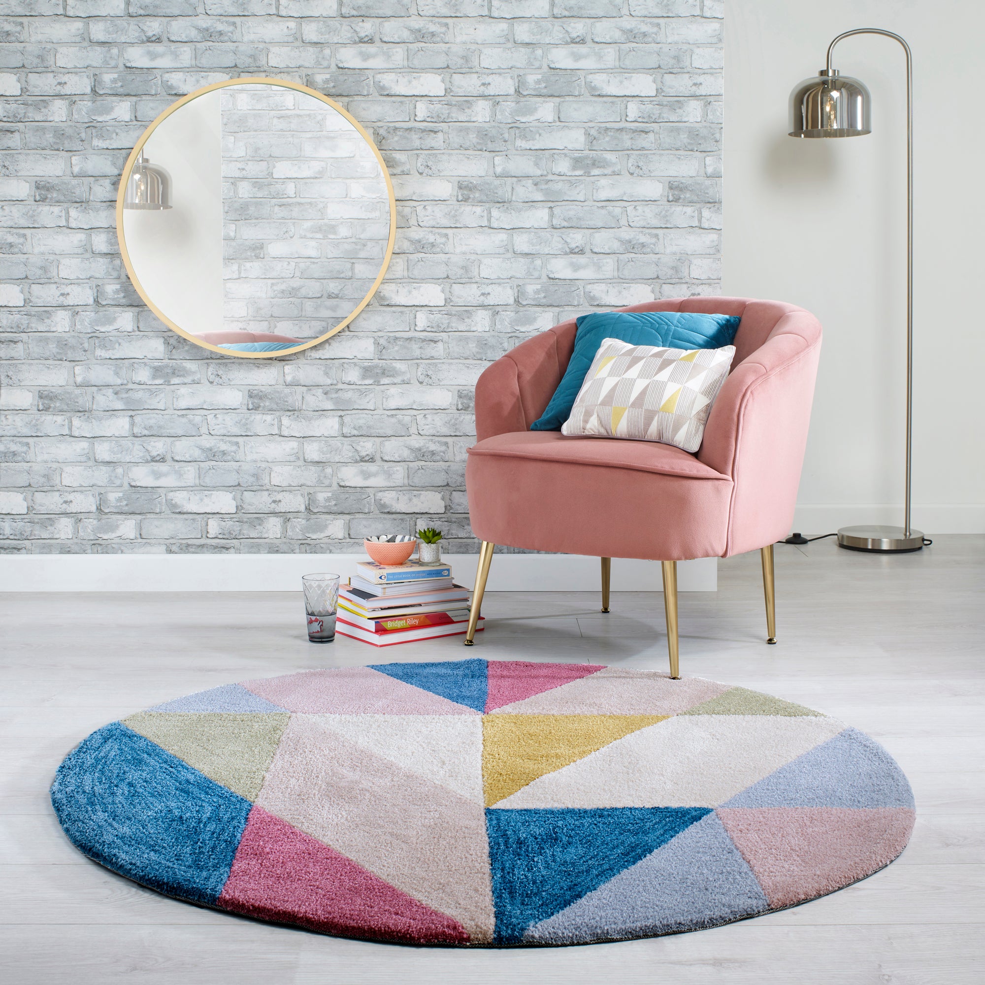 Metro Circle Rug MultiColoured