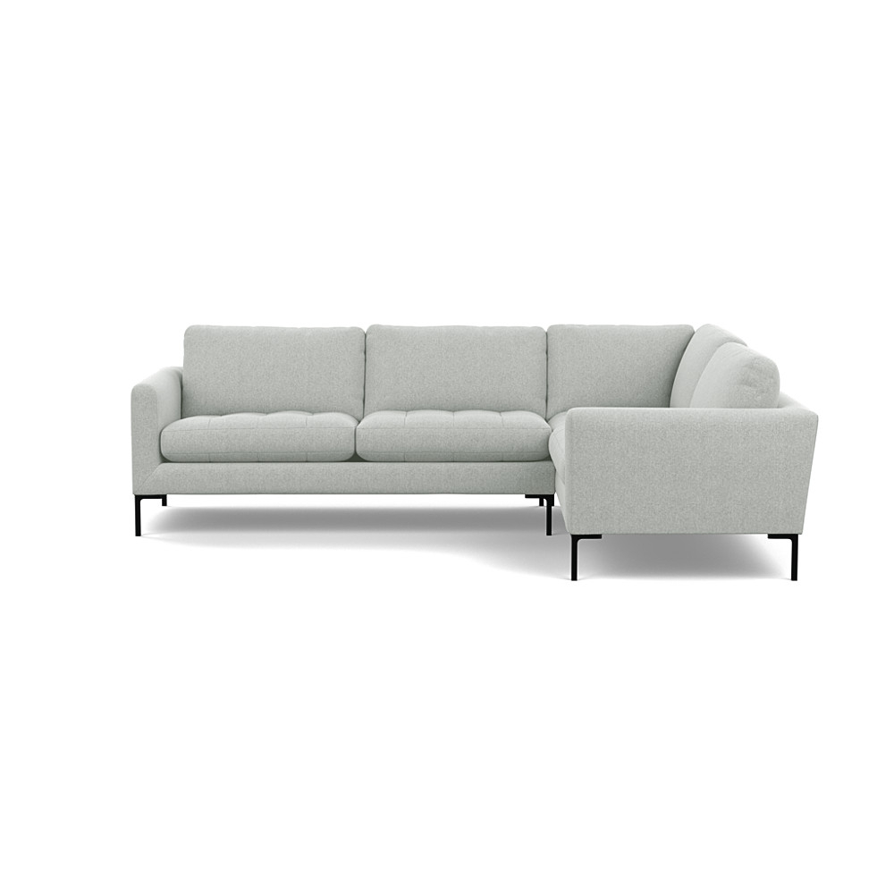 Heal's Eton Right Hand Facing Corner Sofa Melton Wool Limestone Black Feet