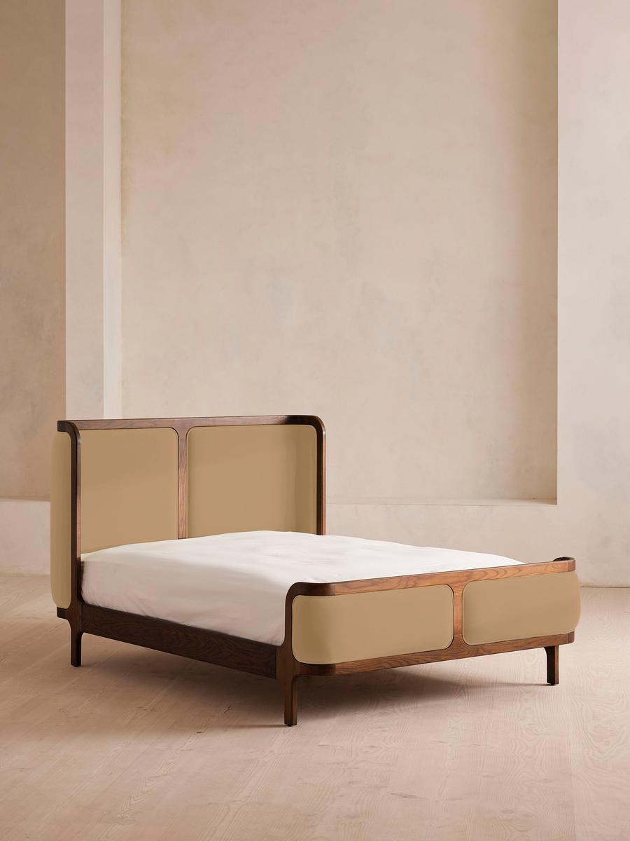 Belsa Bed, Super king, Velvet, Camel
