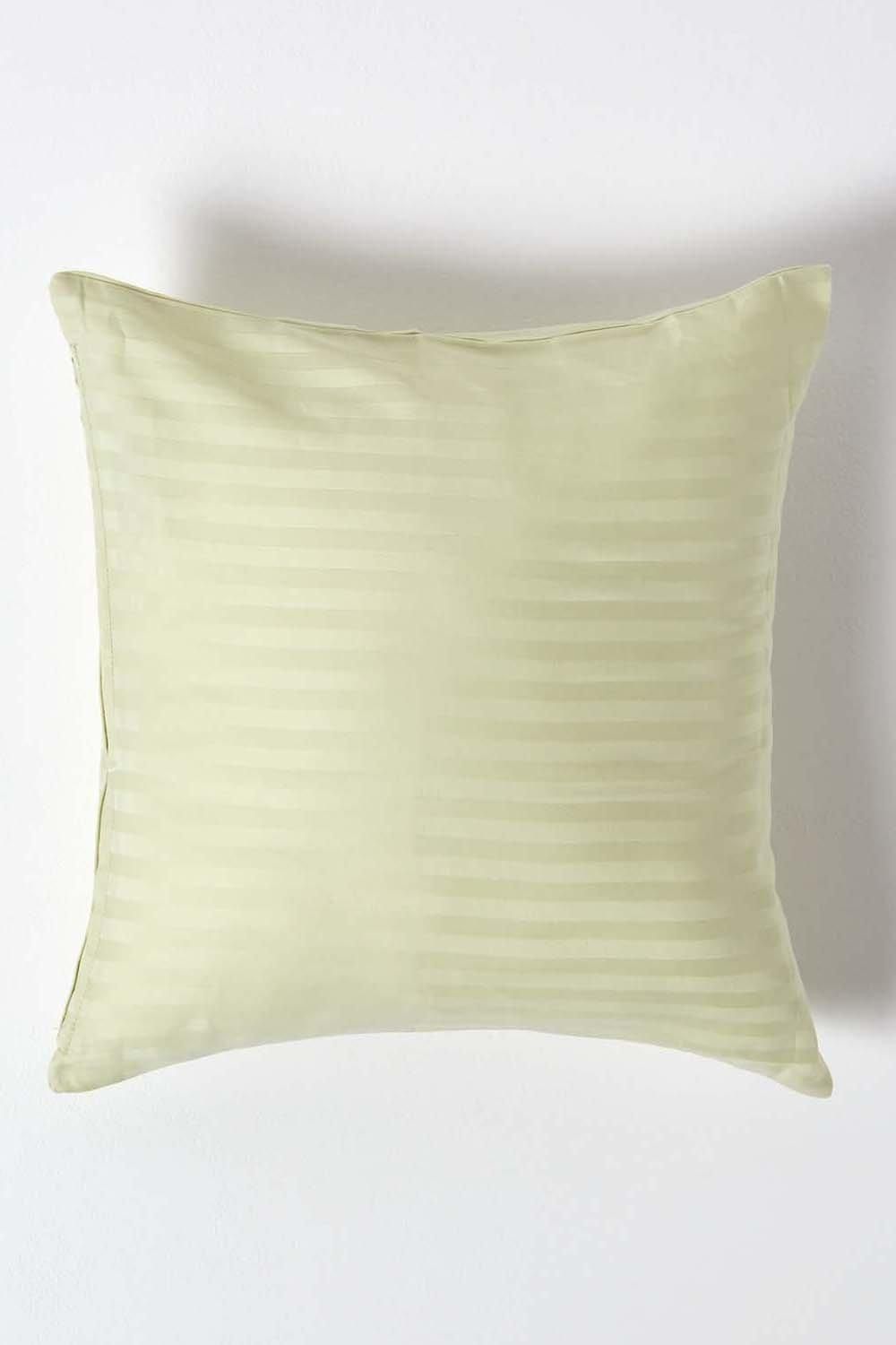 Homescapes Continental Egyptian Cotton Pillowcase 330 TC, 40 x 40 cm in Green
