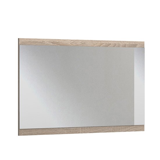 Newport Wall Bedroom Mirror In Oak Wooden Frame