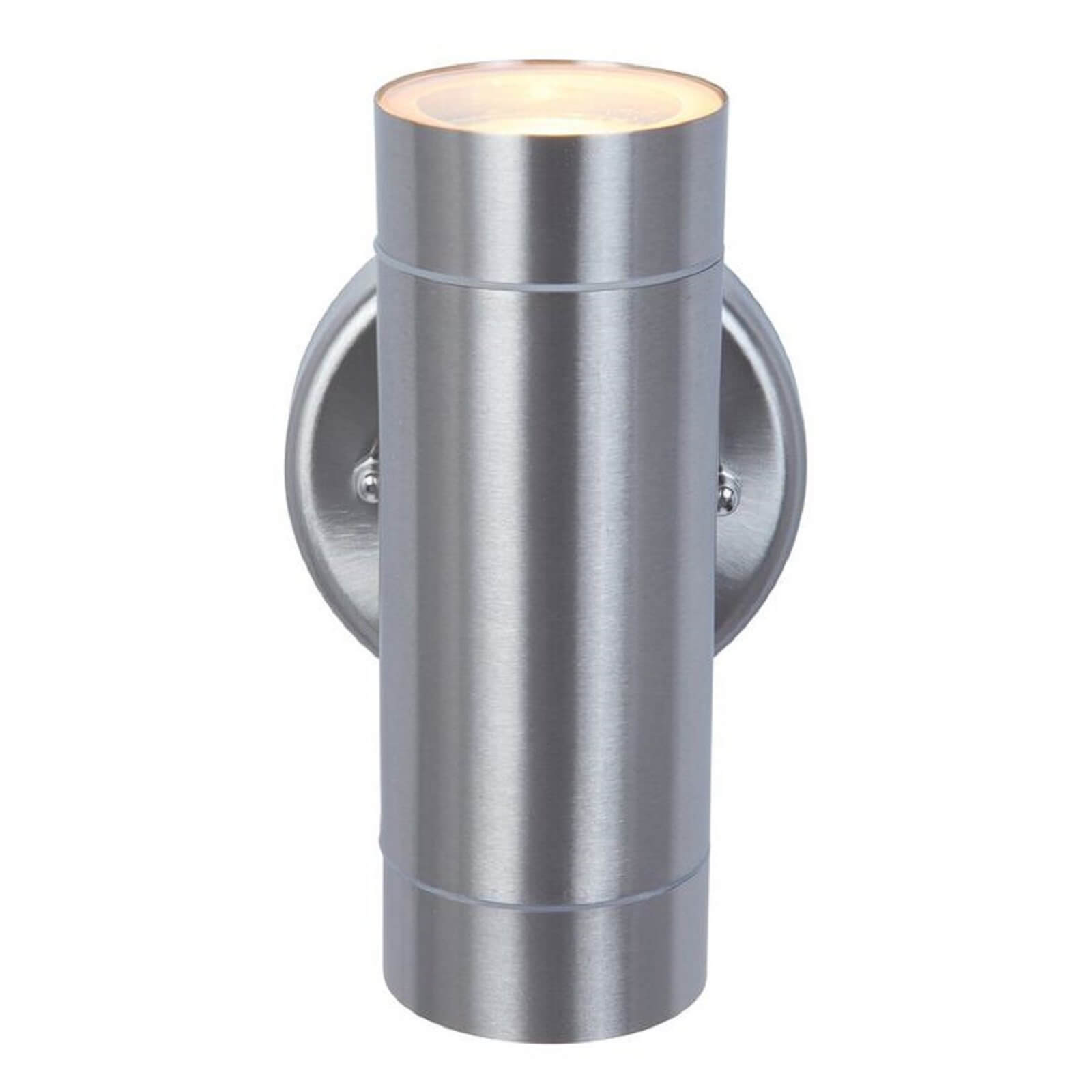 Lutec Rado Up/Down Wall Light - Brushed Steel