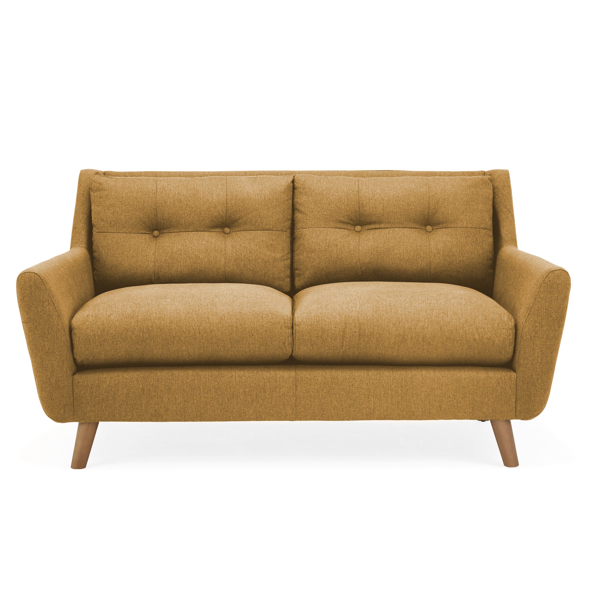 Halston Fabric 2 Seater Sofa Yellow