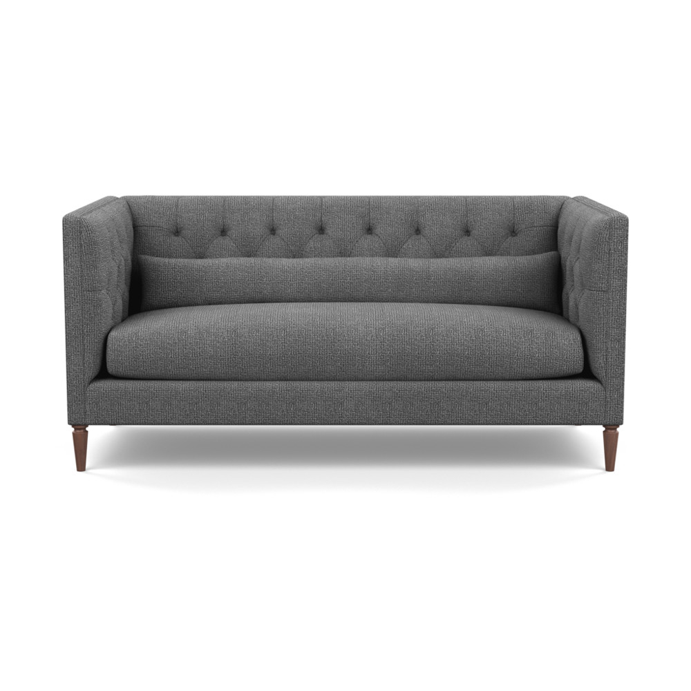 Heal's Balmoral 3 Seater Sofa Tejo Recycled Noir Walnut Feet