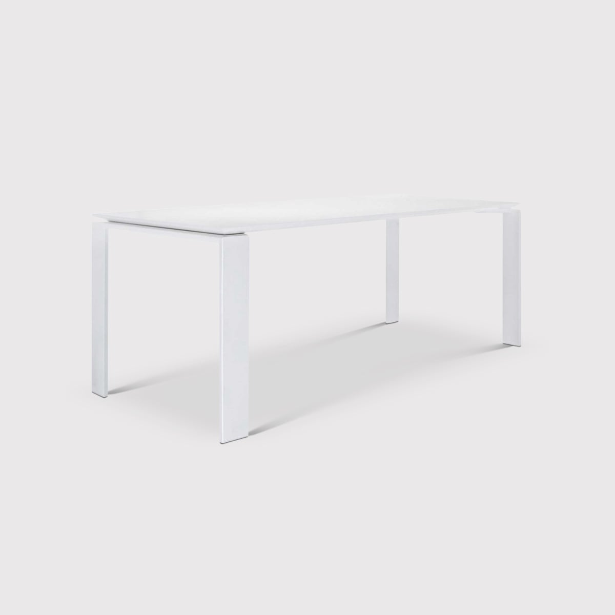Kartell Four Dining Table 223X79, White Metal | W223cm | Barker & Stonehouse