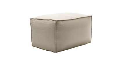 Isaac Small Rectangular Footstool in Moon Smart Cotton - sofa.com
