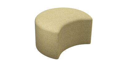 Luna Half Moon Footstool in Lemongrass Plush Tweed Boucle - sofa.com