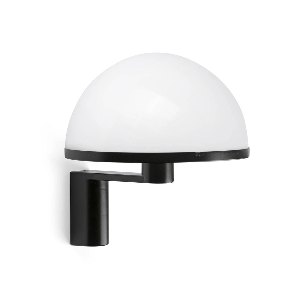 Netlighting Dome Wall Lamp Satin Black Gloss White Shade E27