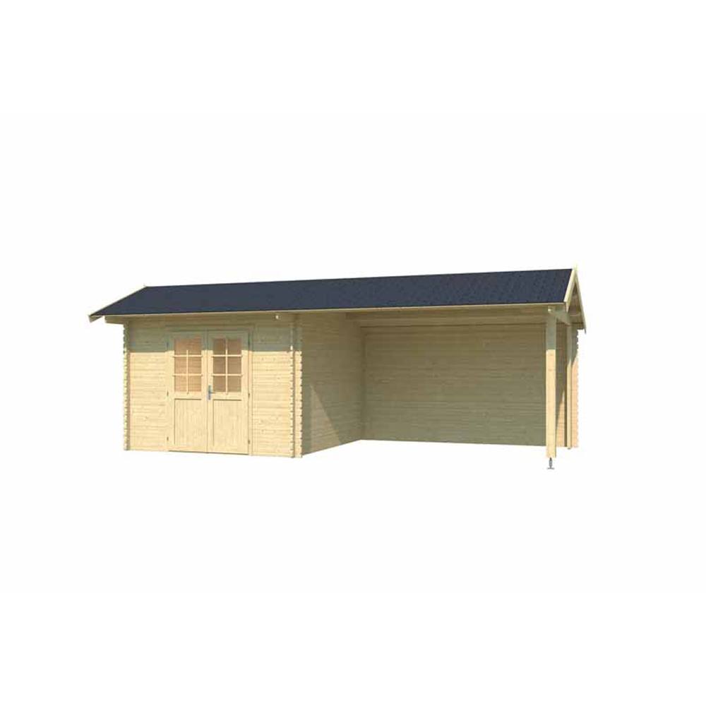 Lasita Maja Ltd New York-Log Cabin, Garden Room, Home Office - L720xW389.3xH273.6 cm in Light Brown 2