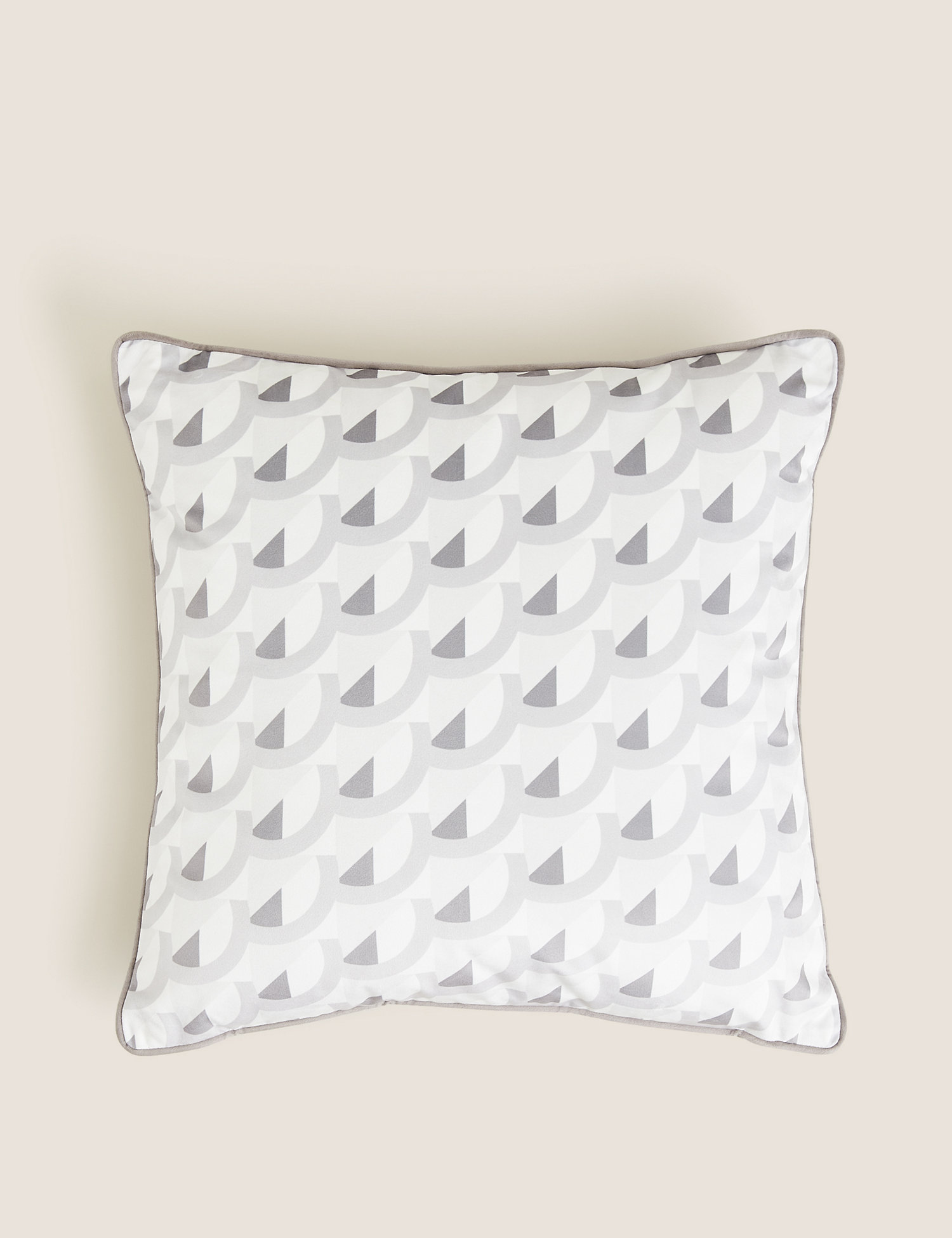 M&S Velvet Geometric Print Cushion
