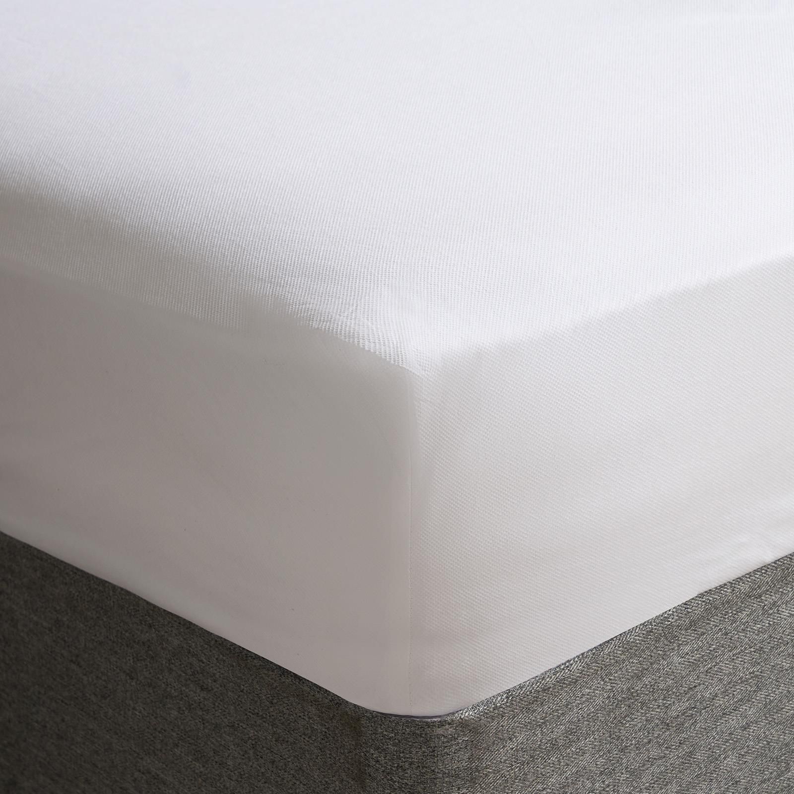 OHS Mattress Protector Topper Waterproof Pillowcase Fitted Sheet Single Double King in White