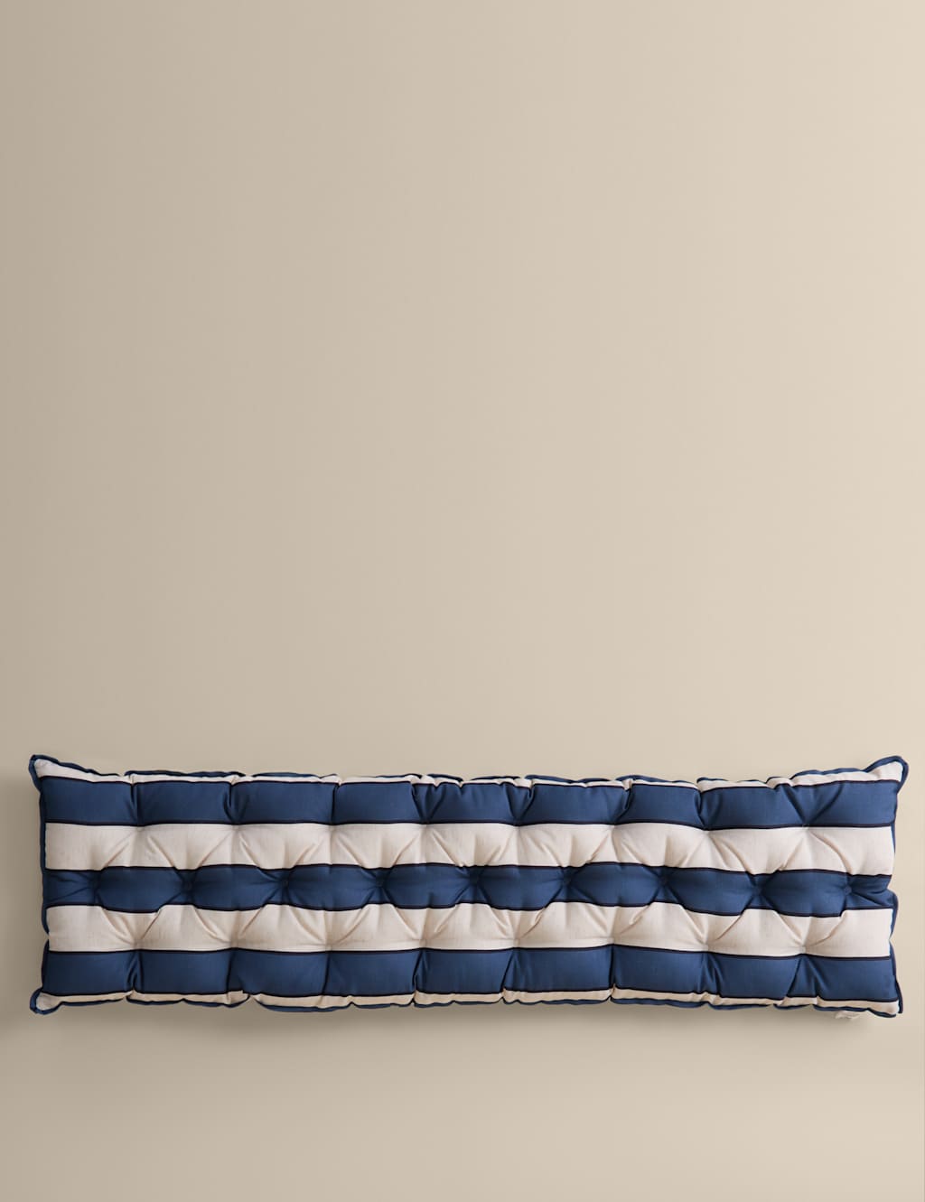 M&S Striped Outdoor Bench Pad Blue Mix