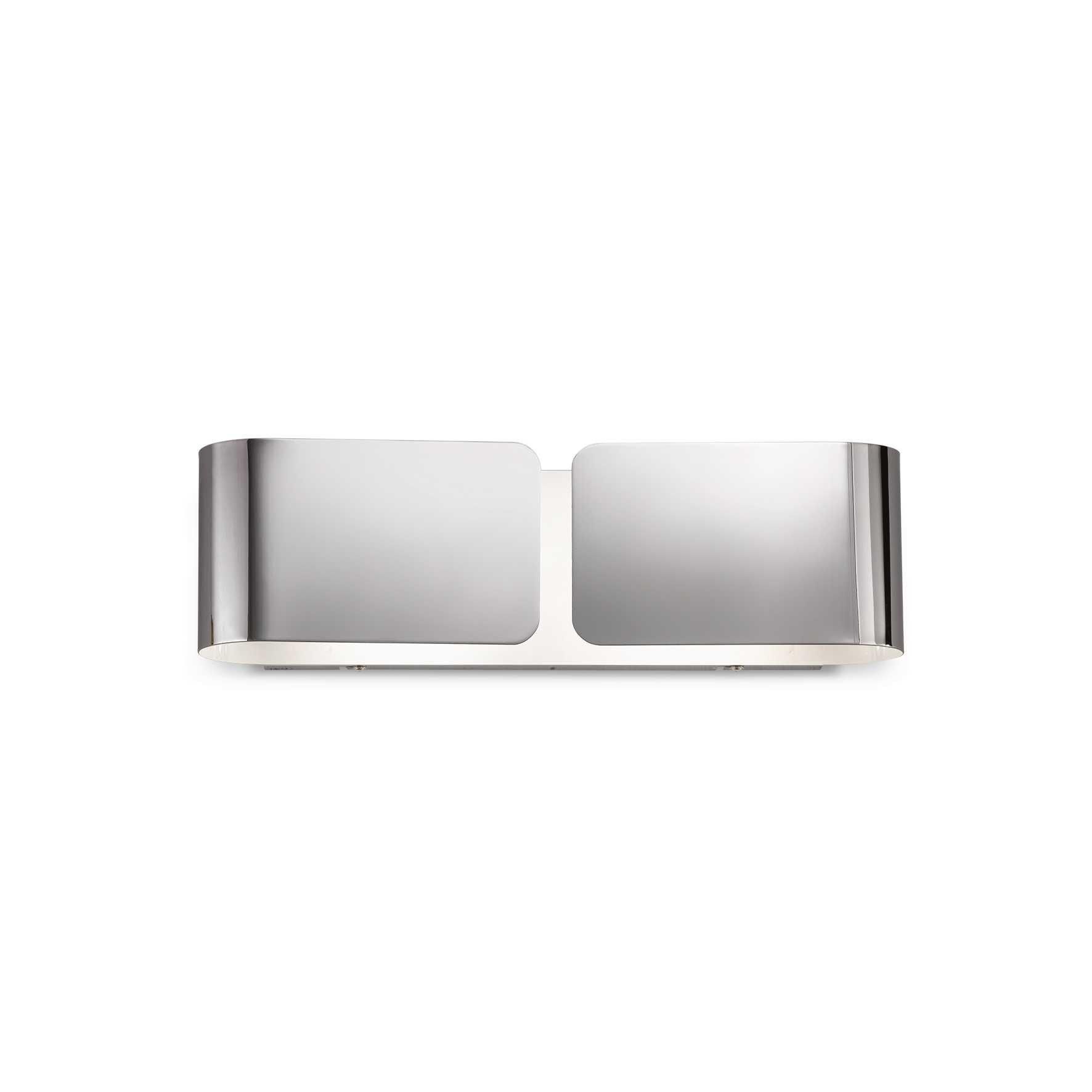 Netlighting Clip 2 Light Indoor Large Wall Light Chrome E27 in Grey