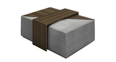 Astaire Modular Coffee Table Set Footstool in Gull Slubby Cotton - sofa.com