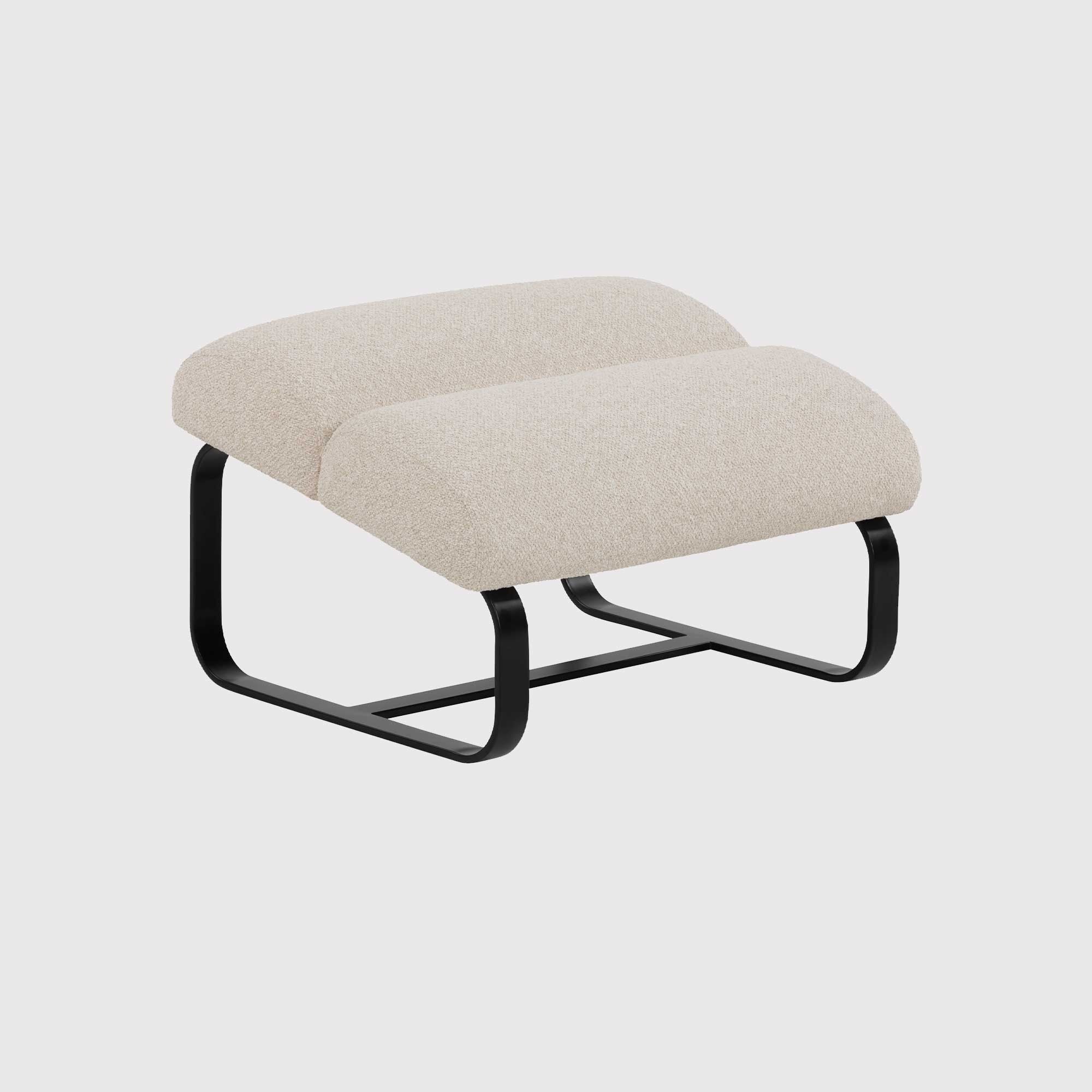 Lucien Footstool, White Boucle | Barker & Stonehouse