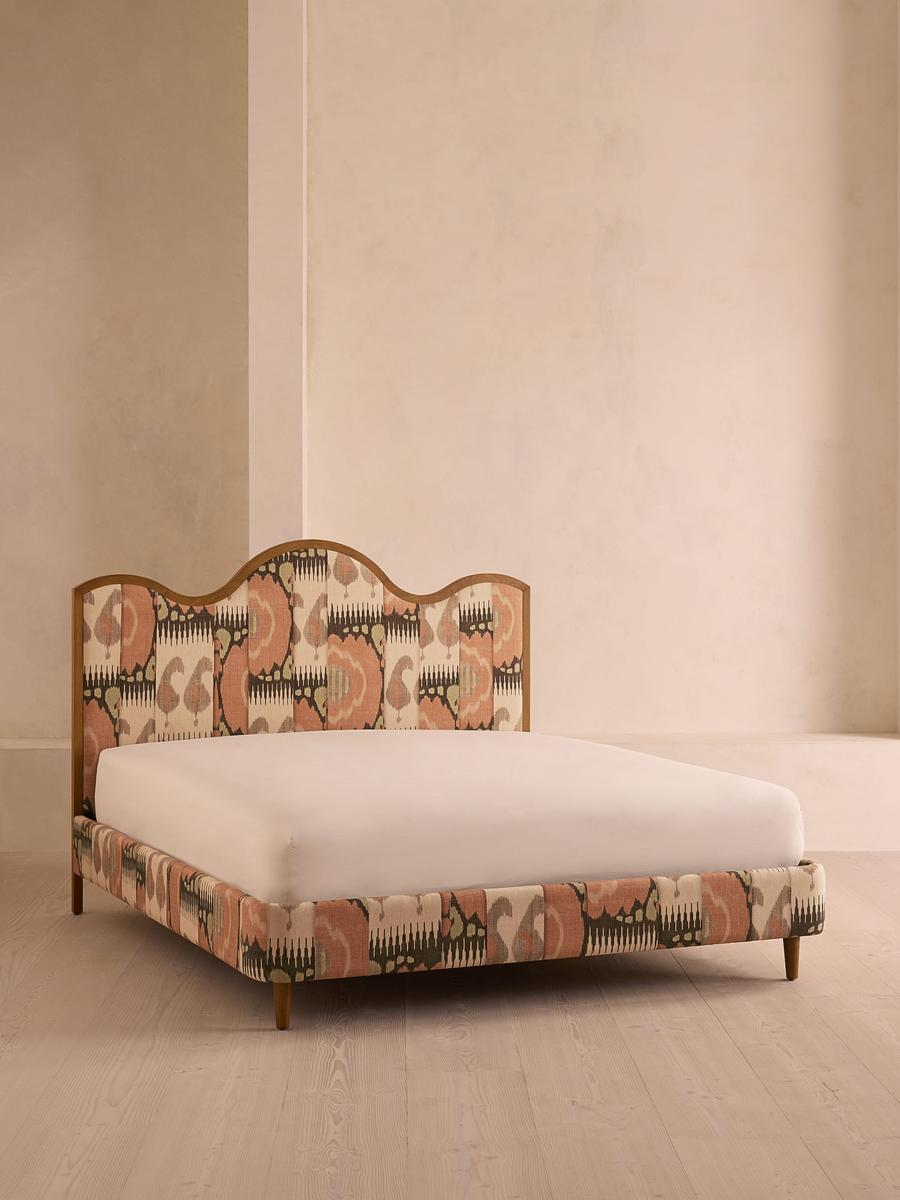 Aubrey Bed, Super king, Linen, Floral Ikat