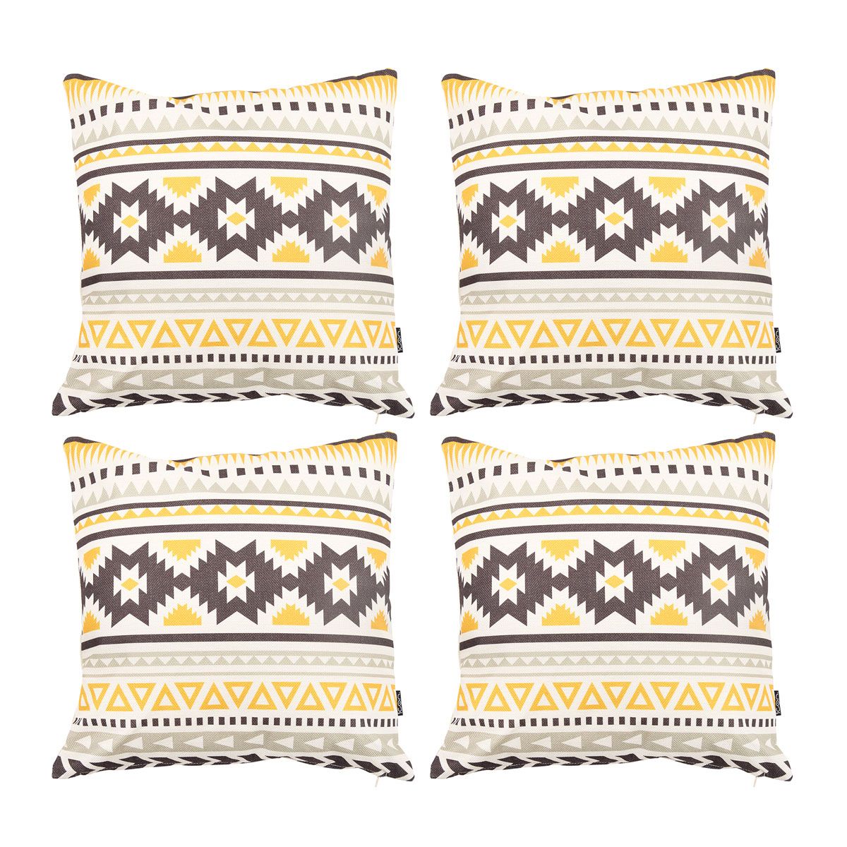 icon Indoor & Outdoor Waterproof Cushion Set of 4 Terracotta Waterproof Cushion in Yellow