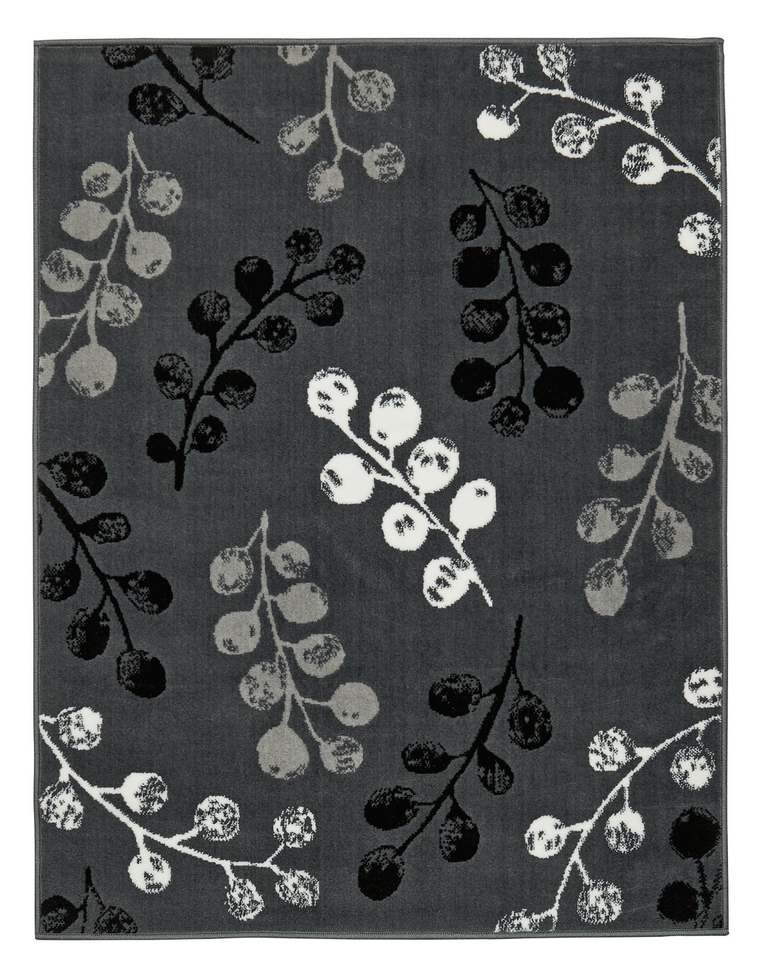 Argos Home Pod Leaf Cut Pile Woven Rug - 120x160cm - Grey