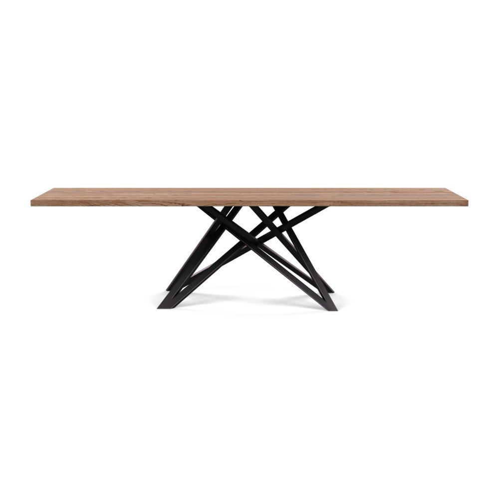 Heal's Vienna Dining Table 280x90cm Smoked Oiled Oak Straight Edge Filled