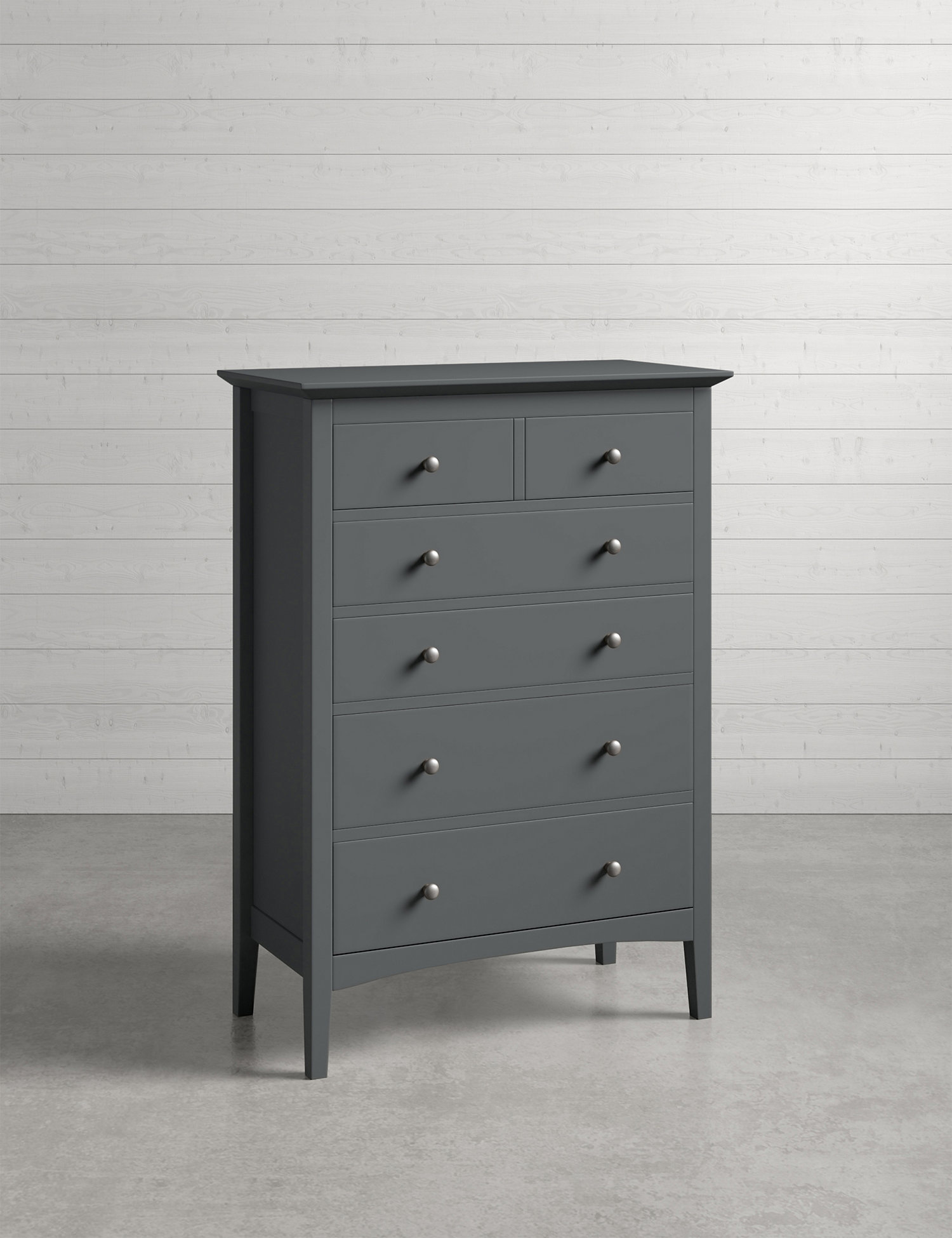 M&S Hastings Dark Grey 6 Drawer Chest