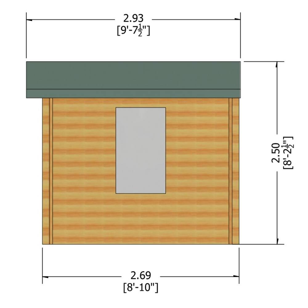 Shires Barnsdale 19 mm Log Cabin 9 x 9 Feet in Light Brown 5