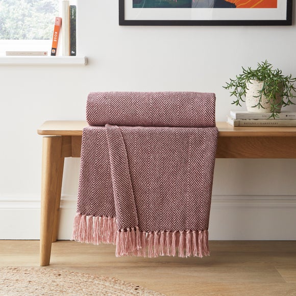Jenson Herringbone Throw Blanket 130cm x 180cm