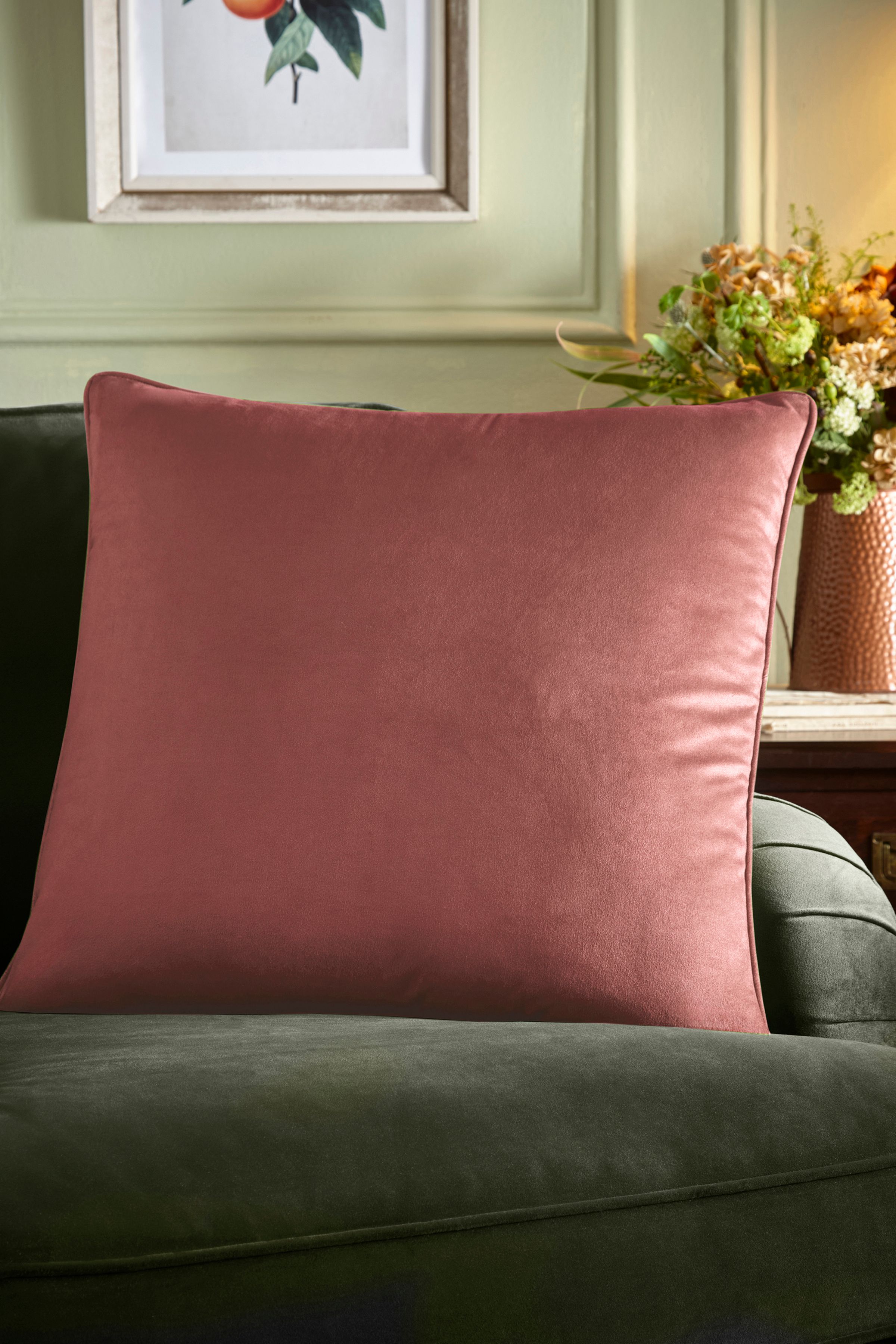 Appletree 'Harlan' Velvet Filled Cushion in Pink