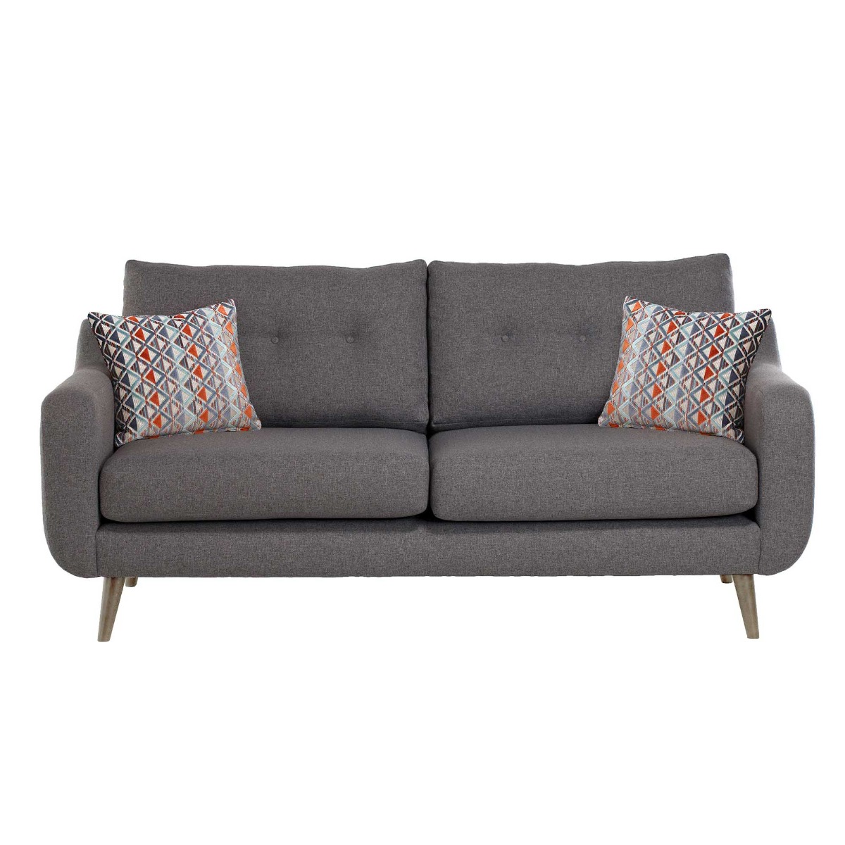 Myers Large 3 Seater Fabric Sofa - Grey - W189 x D92 x H86cm - Barker & Stonehouse