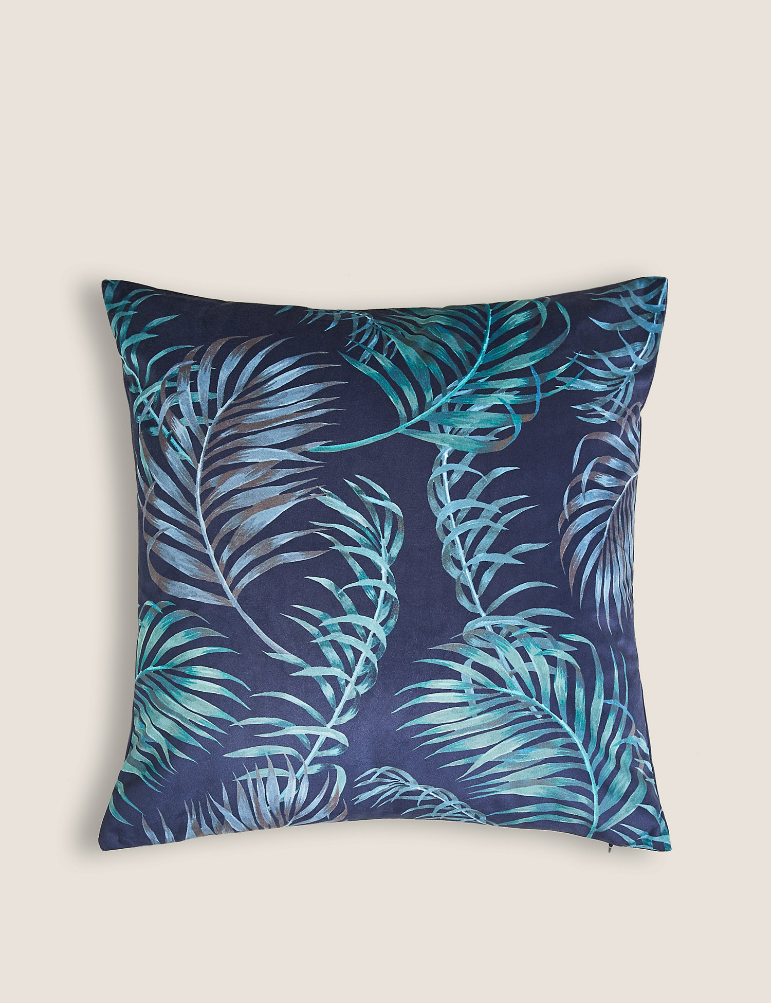 M&S Velvet Palm Print Cushion