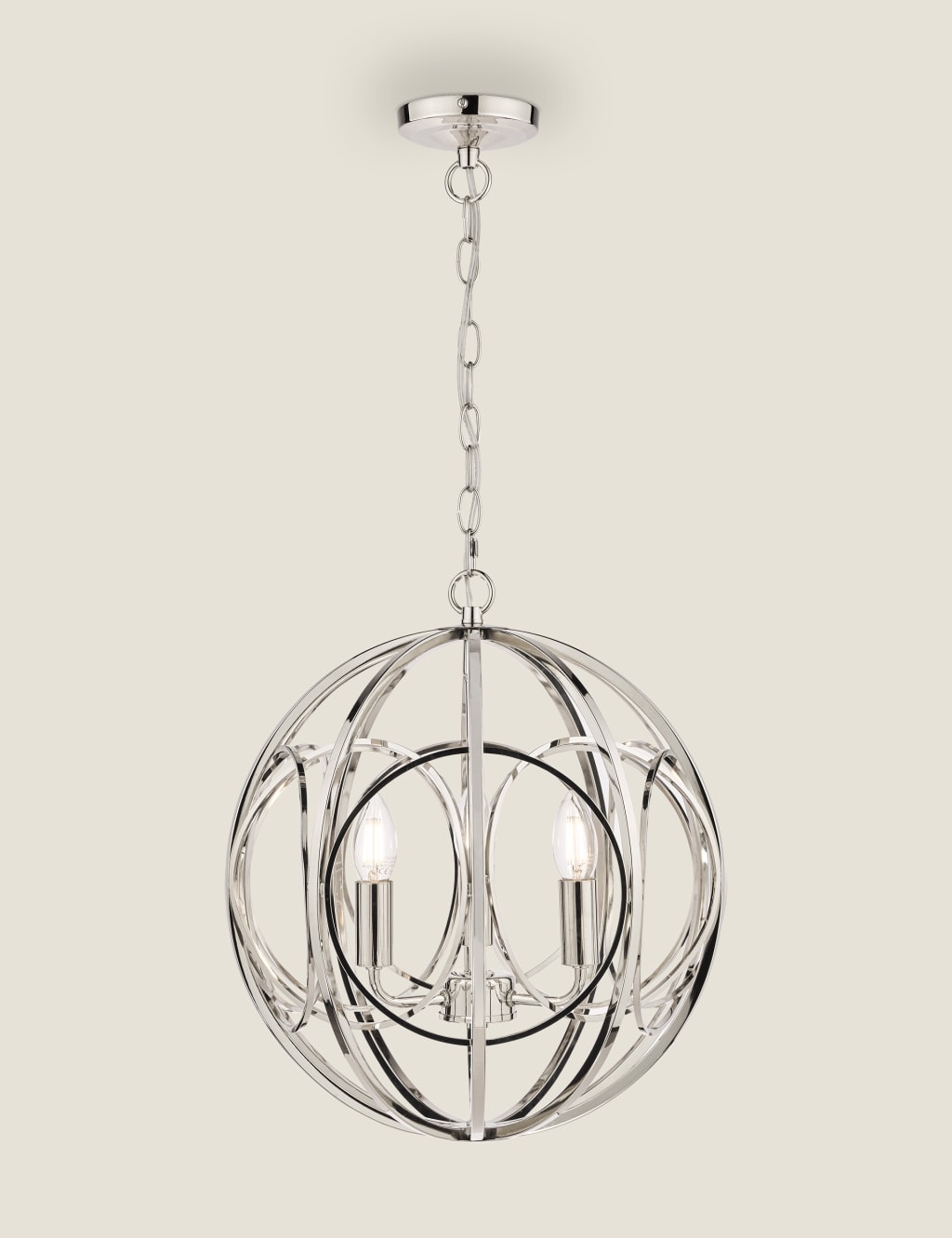 Laura Ashley Orbital Pendant Light Silver