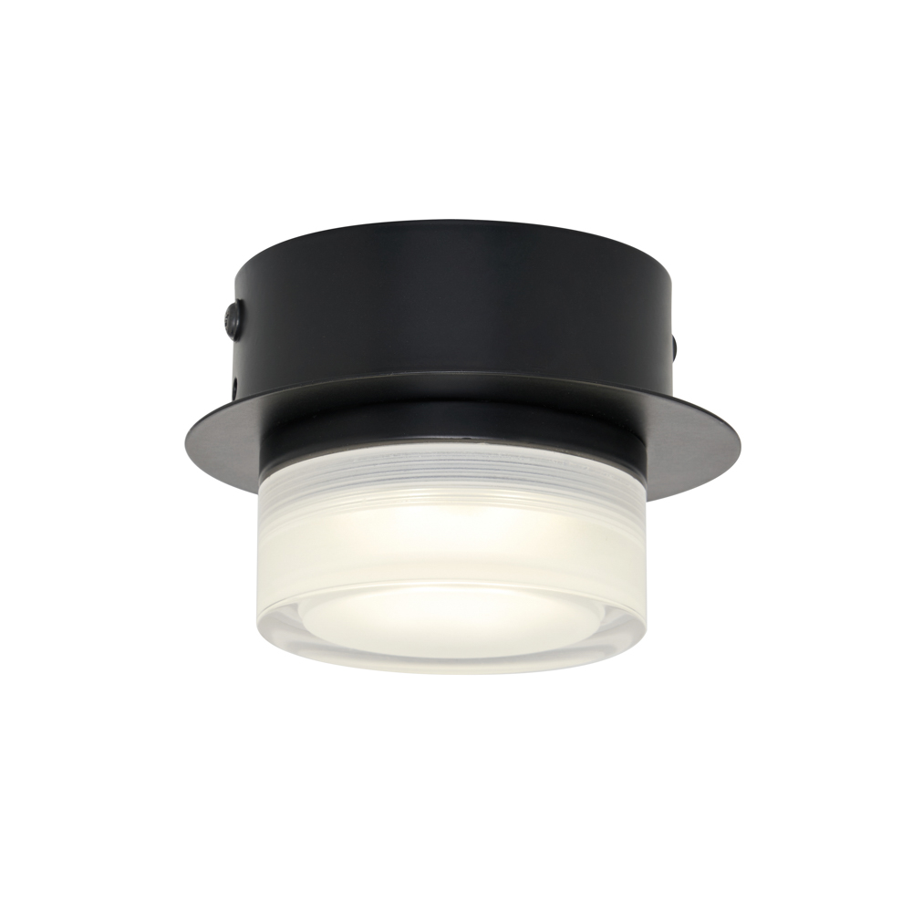Brooke LED Bathroom Dual Mount Ceiling Light, Matte Black