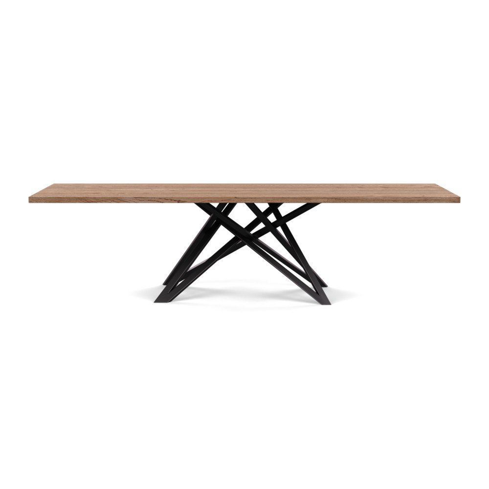Heal's Vienna Dining Table 280x100cm Smoked Oiled Oak Straight Edge Filled