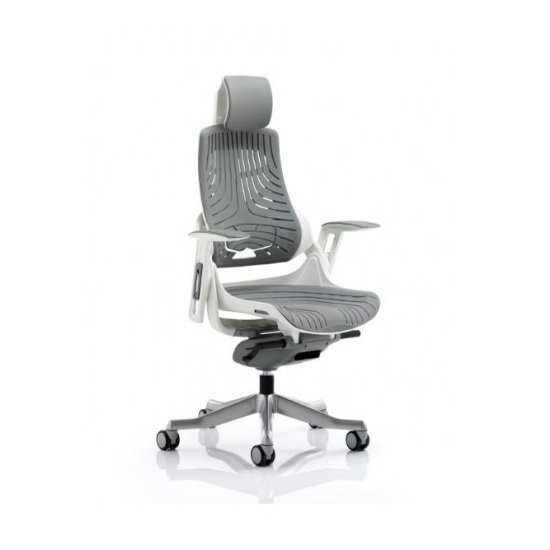 Zeta Executive Office Chair In Elastomer Grey