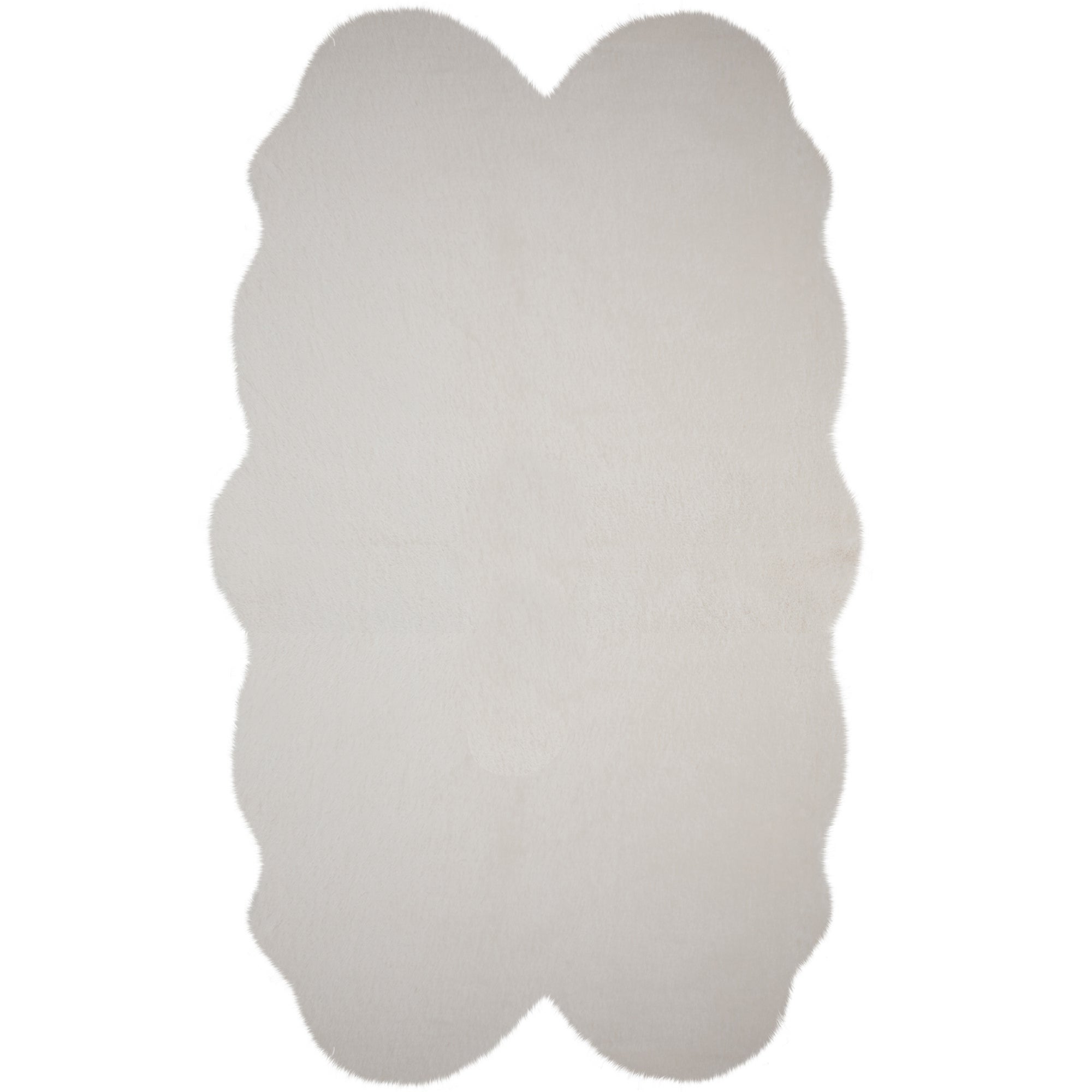 Supersoft Faux Fur Quad Rug Cream